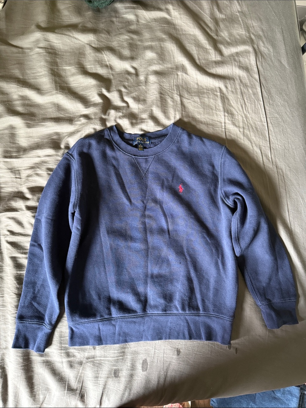 Polo by Ralph Lauren Navy Sweatshirt with Red Logo